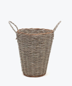 round seagrass storage basket