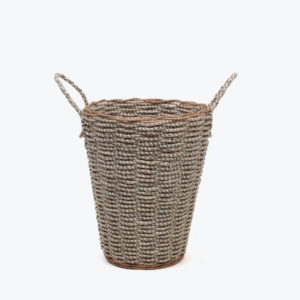 round seagrass storage basket