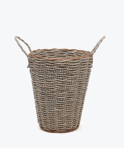round seagrass storage basket