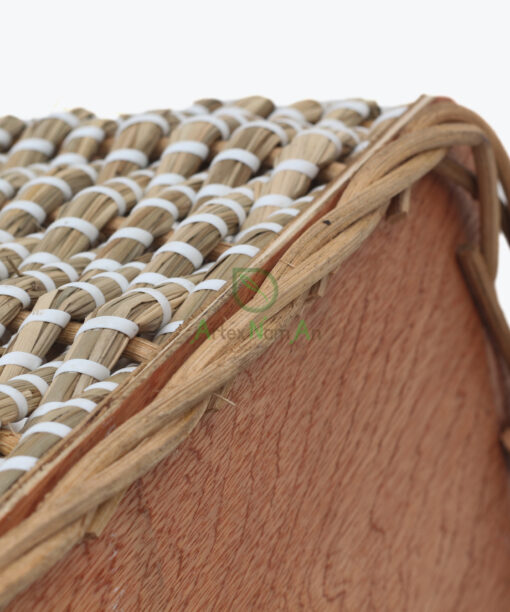 Rectangular Woven Seagrass Laundry Basket With Handles