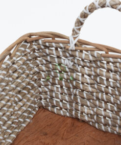 Rectangular Woven Seagrass Laundry Basket With Handles