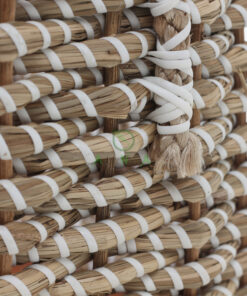 Rectangular Woven Seagrass Laundry Basket With Handles