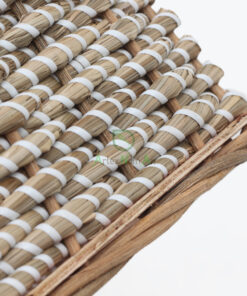 Rectangular Woven Seagrass Laundry Basket With Handles