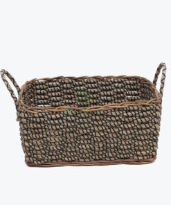Rectangular Seagrass Clothes Organizer With Handles