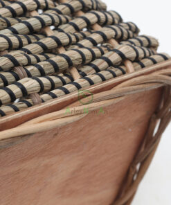 Rectangular Seagrass Clothes Organizer With Handles
