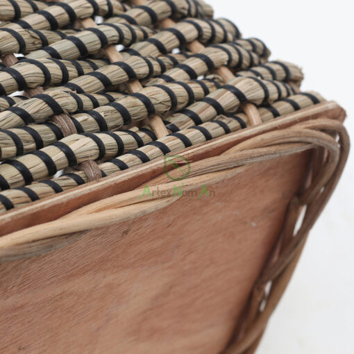 Rectangular Seagrass Clothes Organizer With Handles
