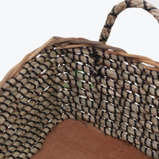 Rectangular Seagrass Clothes Organizer With Handles