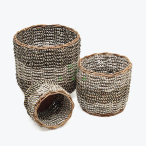Eco-friendly Round Seagrass Basket Storage