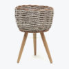 Newest design of flower pots seagrass plant pots also round plant stand indoor for home decor