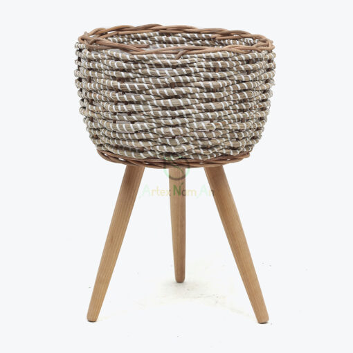 Newest design of flower pots seagrass plant pots also round plant stand indoor for home decor