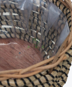 Newest Round Seagrass Pots For Plants Flower With Stand