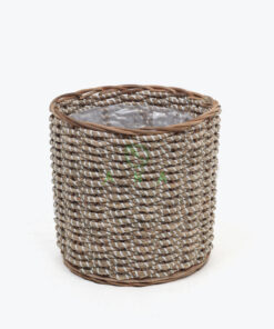 Newest Round Seagrass Pots For Plants Flower With Stand