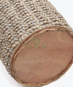 Natural Seagrass Pots Flower And White Flower Pot