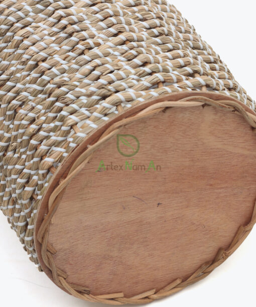 Natural Seagrass Pots Flower And White Flower Pot