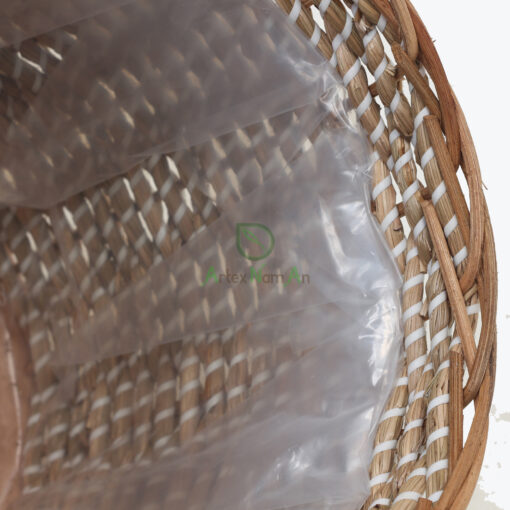 Natural Seagrass Pots Flower And White Flower Pot