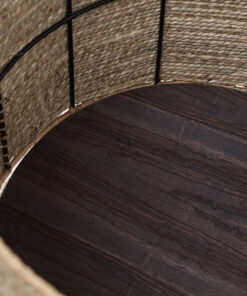 Handwoven Seagrass Round Plant Pot Stand With Leather Handles Also Indoor Planters With Iron Stand