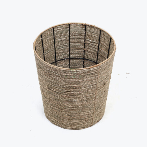 Round Natural Seagrass Hamper