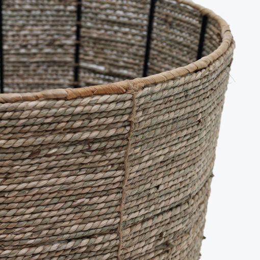 Round Natural Seagrass Hamper