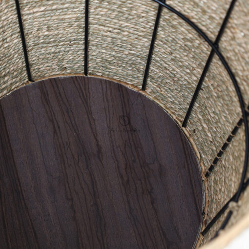 Round Natural Seagrass Hamper
