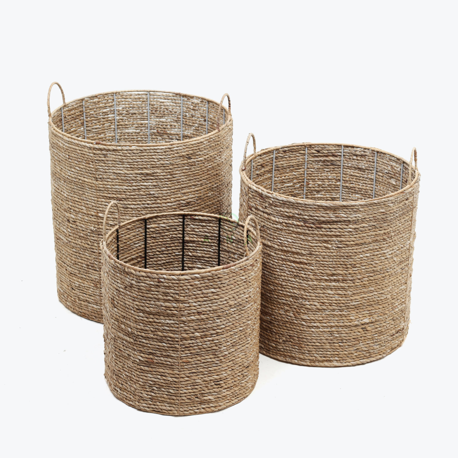 round water hyacinth storage bin