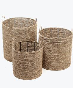 round water hyacinth storage bin