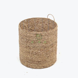 round water hyacinth storage bin