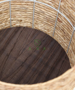 Natural Sturdy Water Hyacinth Bins Storage With Handles