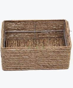 Set of 3 Water Hyacinth Storage Bins With Handles