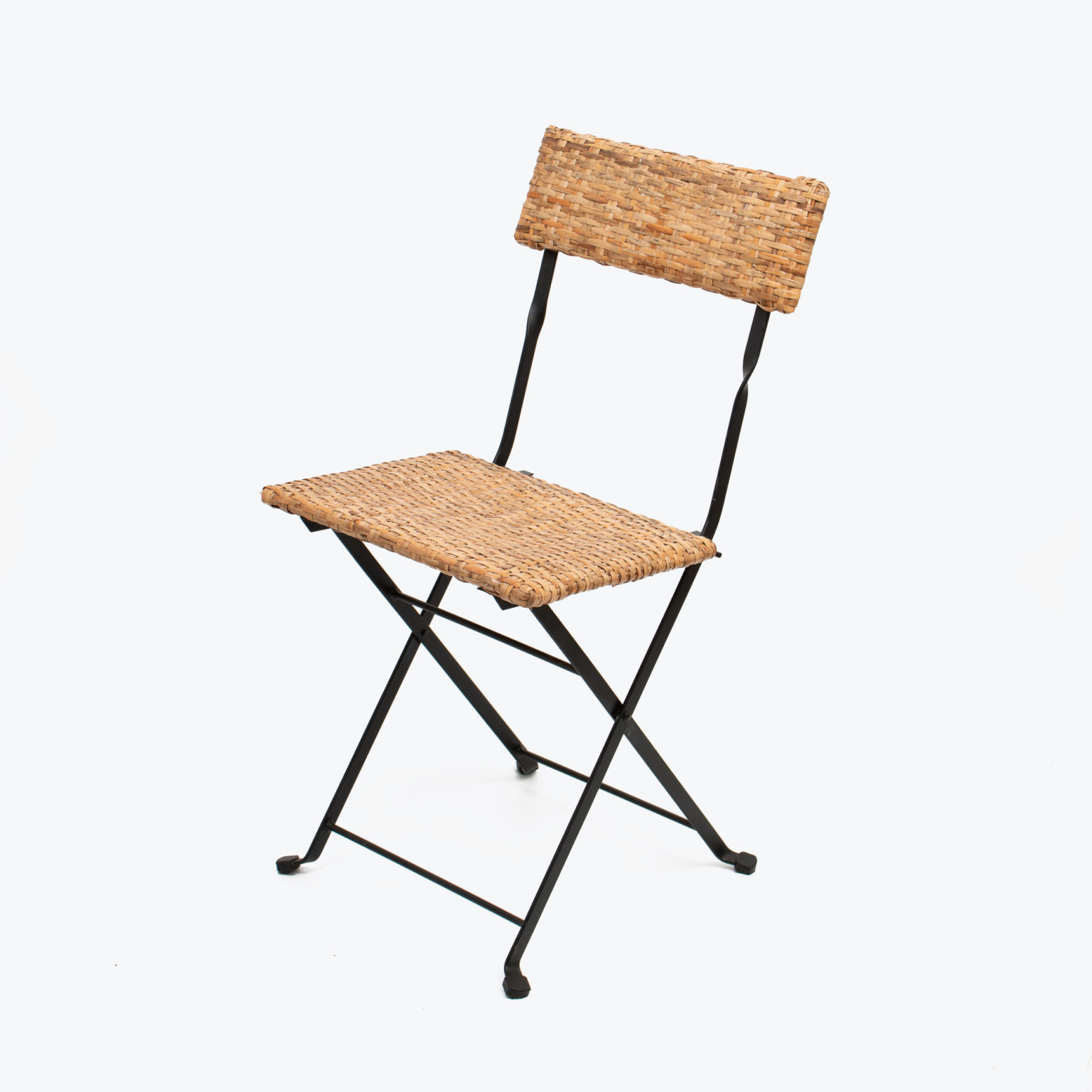 Natural rattan french bistro chair also foldable chair for patio furniture
