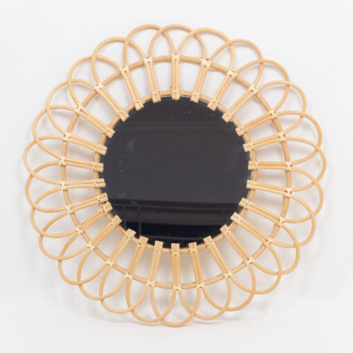 Round rattan decorative mirrors decor wall from Vietnam manufacturer