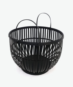 Black Woven Bamboo Basket Wholesale In Vietnam NB 17 05 007 01
