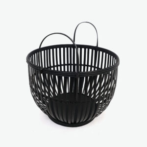 Black Woven Bamboo Basket Wholesale In Vietnam NB 17 05 007 01