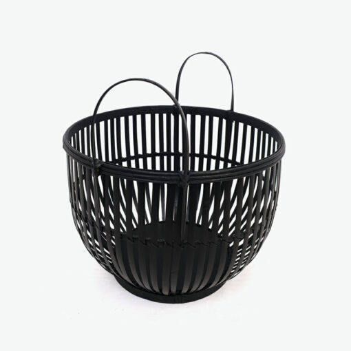 Black Woven Bamboo Basket Wholesale In Vietnam NB 17 05 007 01