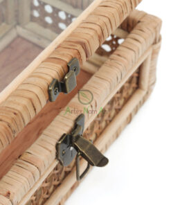 Cane And Rattan Display Boxes With Glass Lid R 09 06 019 01