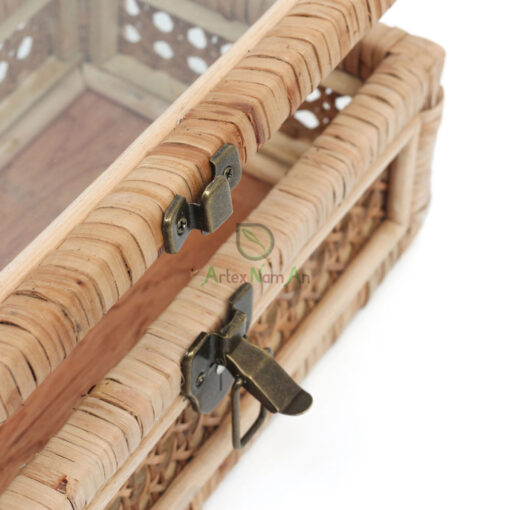 Cane And Rattan Display Boxes With Glass Lid R 09 06 019 01