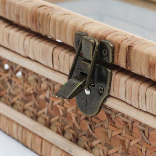 Cane And Rattan Display Boxes With Glass Lid R 09 06 019 01