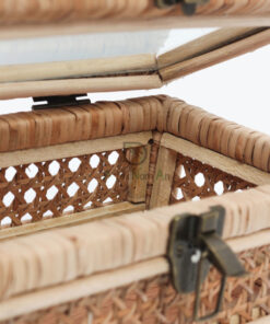 Cane And Rattan Display Boxes With Glass Lid R 09 06 019 01