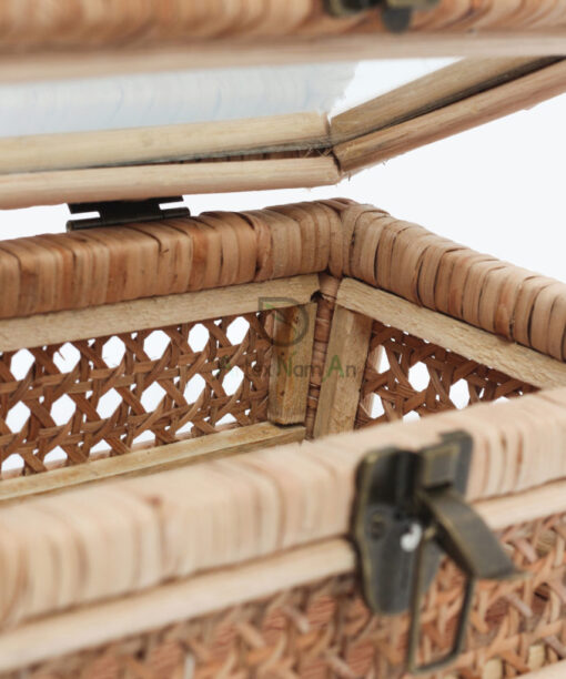 Cane And Rattan Display Boxes With Glass Lid R 09 06 019 01