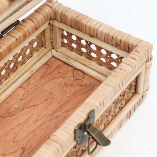 Cane And Rattan Display Boxes With Glass Lid R 09 06 019 01