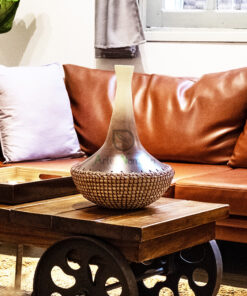 Japandi natural bamboo & seagrass vase from Vietnam manufacturer & wholesaler