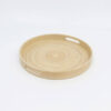 Eco-friendly Round Bamboo Serving Trays with Handles for Wholesale S 15 03 007 01