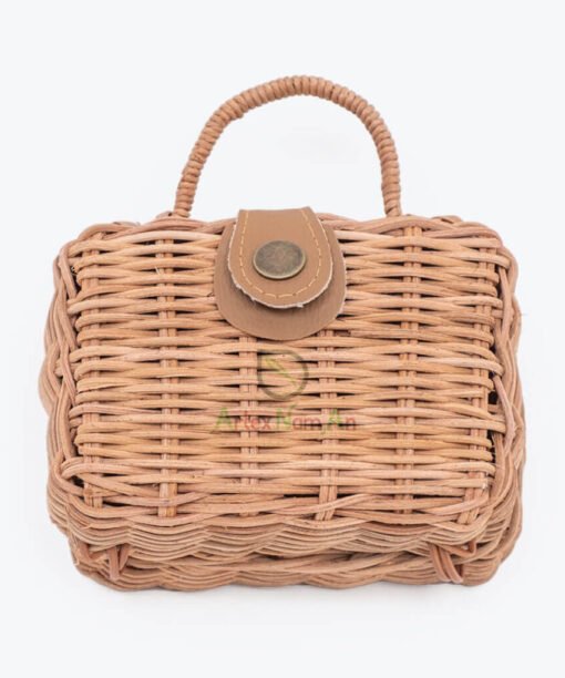Handcrafted Rectangle Rattan Baby Dolls Toys Bags R 09 29 002 01