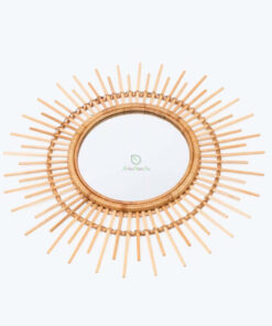 Handmade Round Rattan Mirror/Mirrors decor wall/Wall mirror frame from Vietnam R 46 28 001 01