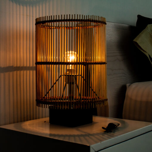Japandi bamboo lampshade & table lamp Vietnam manufacturer & wholesaler