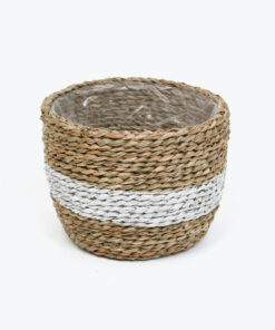 Set 3 Natural Woven Seagrass Indoor Planter For Home Decor