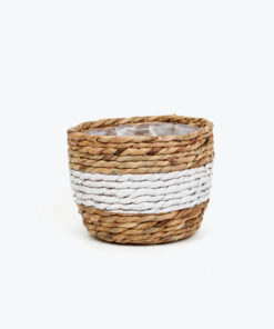 Natural woven water hyacinth twists indoor planters pots Vietnam manufacturer & wholesaler