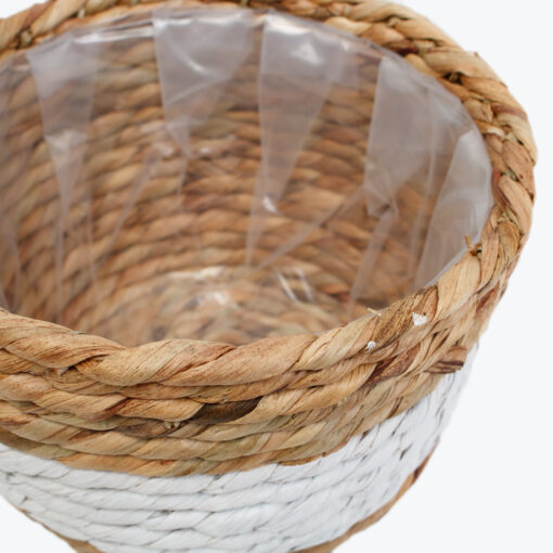Natural woven water hyacinth twists indoor planters pots Vietnam manufacturer & wholesaler