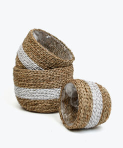 Natural woven seagrass indoor planter for home decor from Vietnam manufacturer and wholesaler