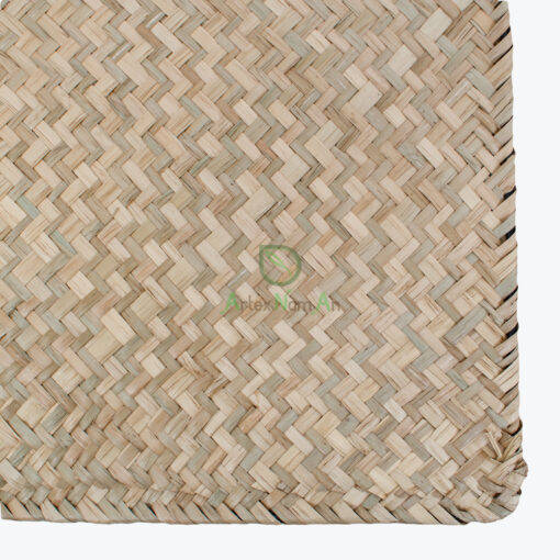 Natural rectangular woven seagrass table placemat for dining room & restaurant Japandi