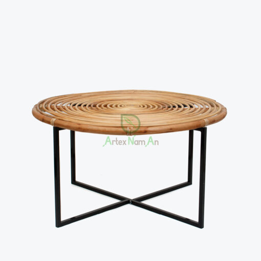 Rattan coffee table Japandi modern livingroom Vietnam manufacturer & wholesale